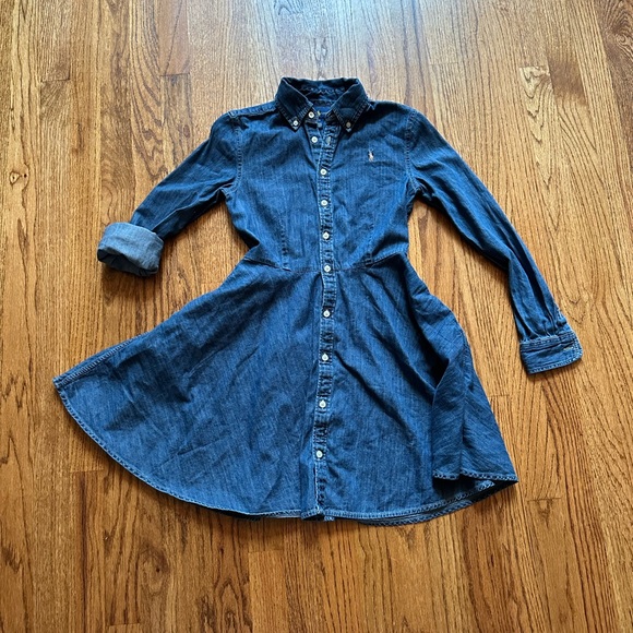 Ralph Lauren | Dresses | Ralph Lauren Girls Denim Dress Long Sleeve With  Pockets Euc | Poshmark